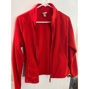 Red fleece jacket